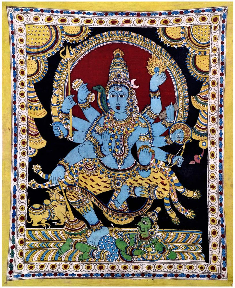 Shiva's Victory Over Ignorance - Kalamkari Painting
