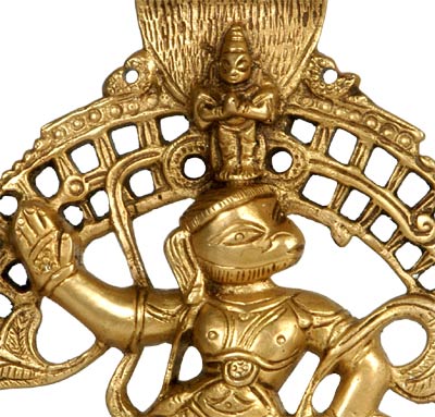 The Protector Hanuman - Brass Wall Palque