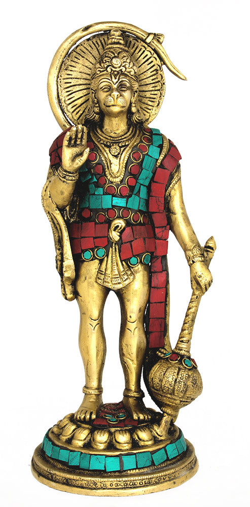 Standing Lord Hanuman Brass Statue