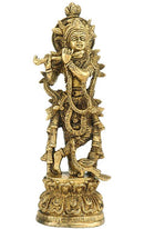 Cosmin Musician Lord Krishna - Brass Statue