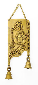 Om Ganesha Wall Plaque with Bells