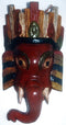 Wooden Ganesha - Red Ganesha Mask