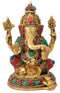 Blessing Ganpati Maharaj Brass Statue