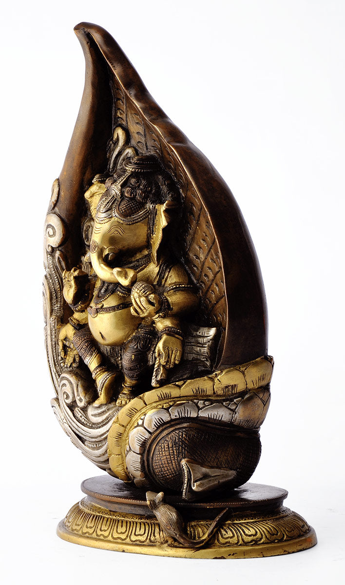 Dance of God Vinayak - Brass Statue