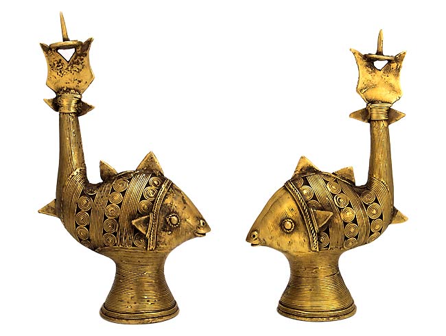 Water Beauties for Holding Fire- set of 2 candle stands