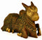 Auspicious Nandi Bull Statue In Brass 9"