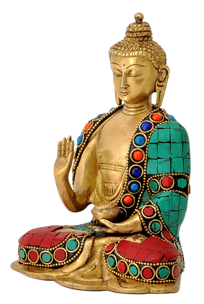 Brass Teaching Buddha Sculpture