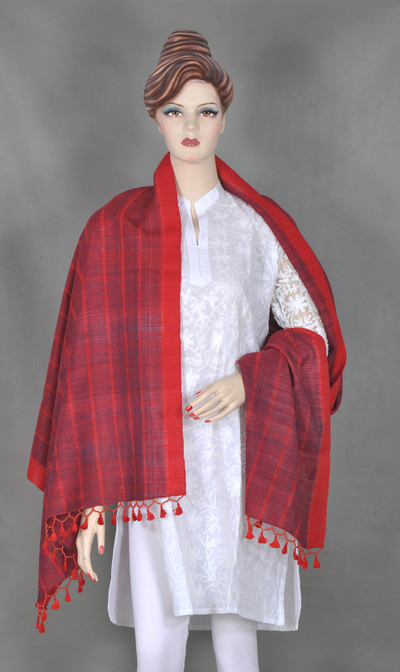 Rhapsody in Red - Woolen Stole
