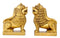 Brass Temple Lion Pair