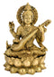 Veena Vadini Ma Saraswati - Brass Sculpture