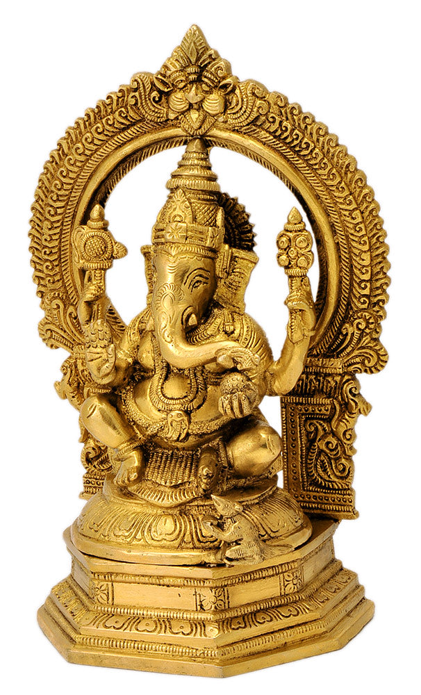 Lord Vinayaka Sculpture in Brass