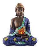 Meditating  Buddha - Painted Fiberglass Statue