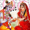 Mesmerized Radha Became Senseless - Marble Saucer