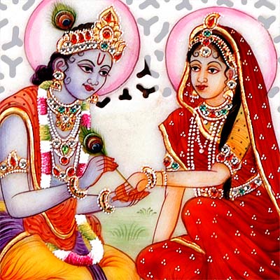 Mesmerized Radha Became Senseless - Marble Saucer
