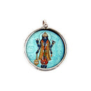 Lord Laxmi Narayan - Hand Painted Pendant
