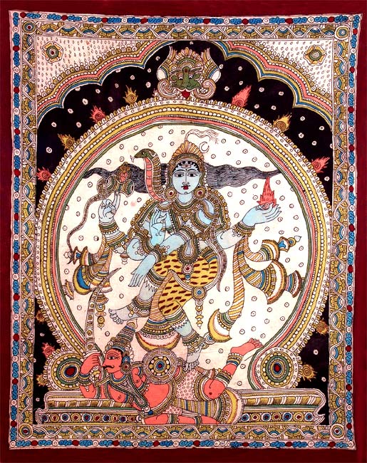 The Dance of Shiva - Kalamkari Painting