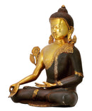 Brass Buddha Antiquated Finish 12.25"