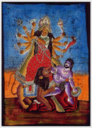 When Durga became Angry - Batik Painting