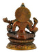 Goddess Saraswati with Veena Brass Statue 9.25"