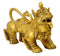 Chinese Feng Shui Lion Pair in Brass