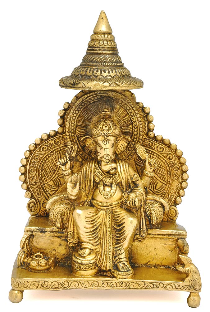 Lord Vishwa Vinayaka - Brass Statue
