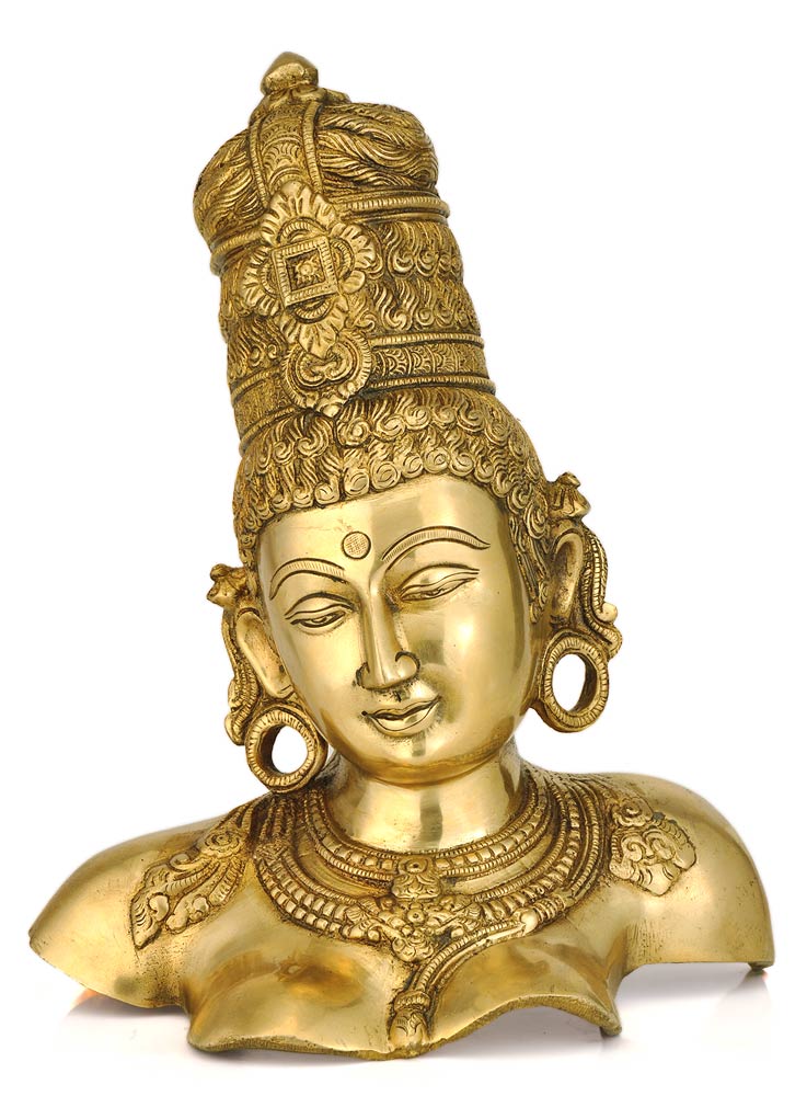 Goddess Parvati - Brass Sculpture 12"