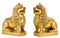 Brass Temple Lion Pair