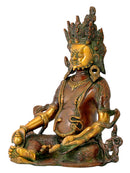 Seated Lord Kuber Brass Idol 10"