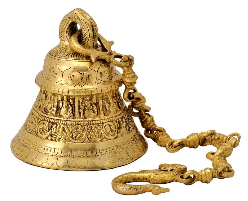 Incarnations of Lord Vishnu - Brass Hanging Bell