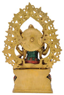 Seated Lakshmi Devi Brass Statue