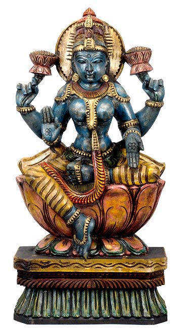 "Narayani Maa Lakshmi" Wood Sculptue
