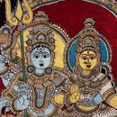 Gauri Shiva Seated on Nandi - Kalamkari Painting