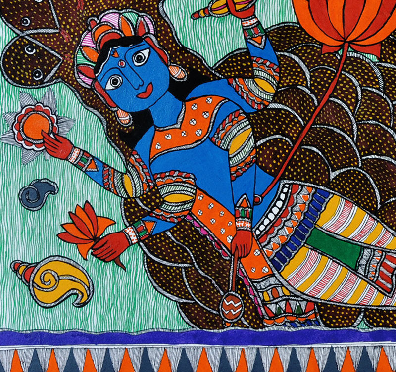 Lord Vishnu Resting on Ananta-Shesha