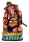 Ganesha with Dandia Sticks - Wood Carving 12"