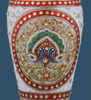 Hand Painted Marble Vase with Jali Cut Work