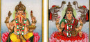 Laxmi & Ganesha - Set of 2 Marble Paintings