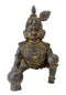 Baby Krishna as Ladoo Gopal Statue in Rustic Old Finish
