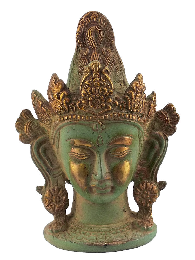 Tara Brass Head Antique Green Finish