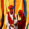 Folk Singers - Handmade Painting on Silk