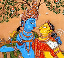 Lord Krsna with Gop i- Temple Art Painting of Puri