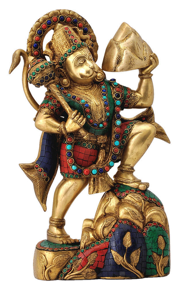 Lord Hanuman Carrying The Mountain of Herbs