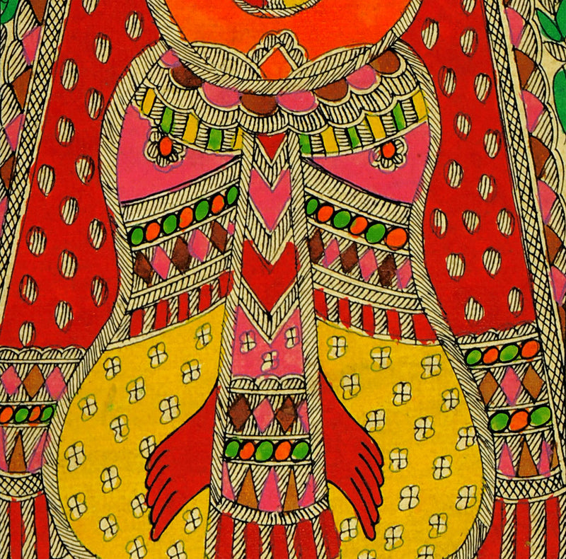God Ganesha - Handmade Folk Art Painting