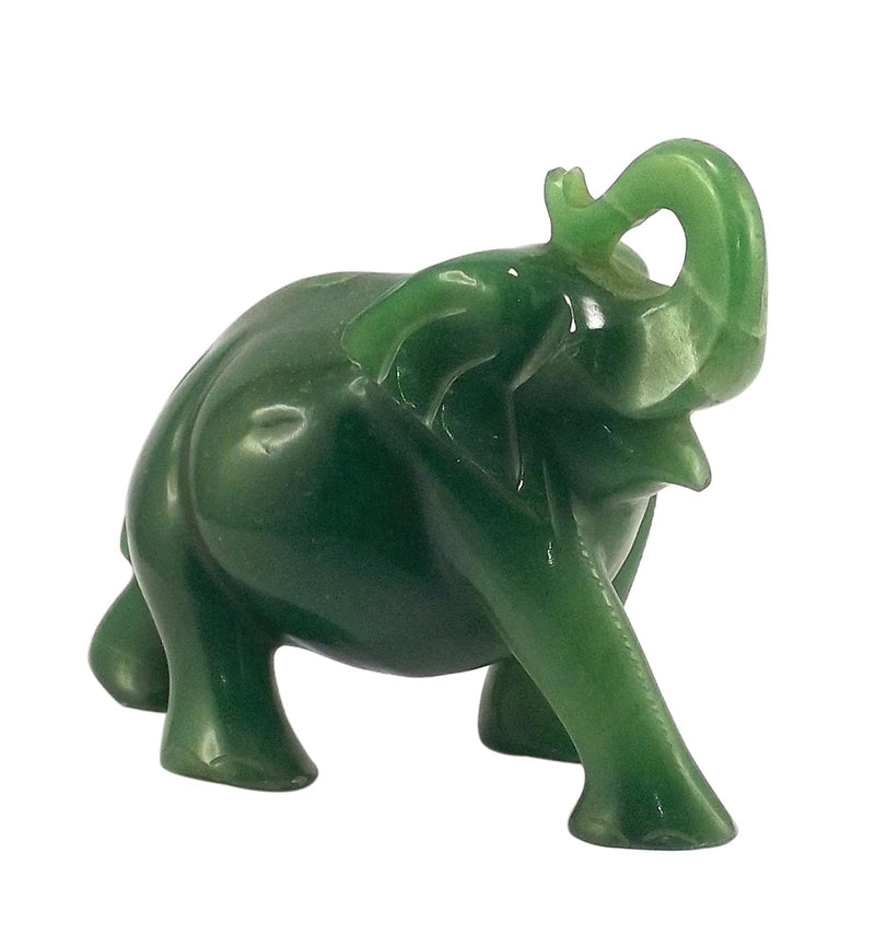 Green Aventurine Statuette "Royal Elephant" 4.25"