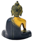 Beautiful Earth Touching Buddha Brass Sculpture 7.25"