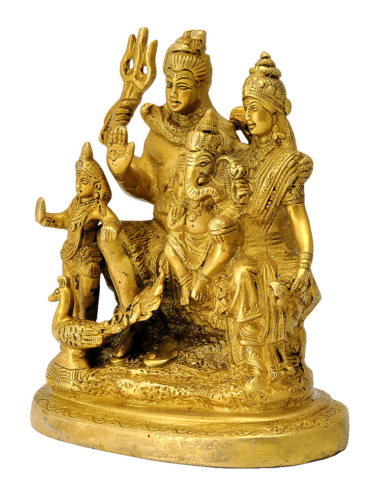 Brass Statue 'Shiva Family'