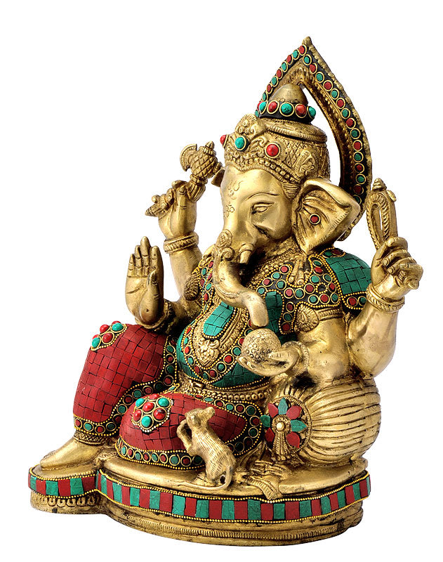 Decorative Lord Ganesha Brass Sculpture