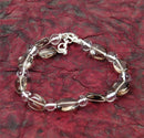 Smoky Quartz Natural Healing Stone Bead Bracelet