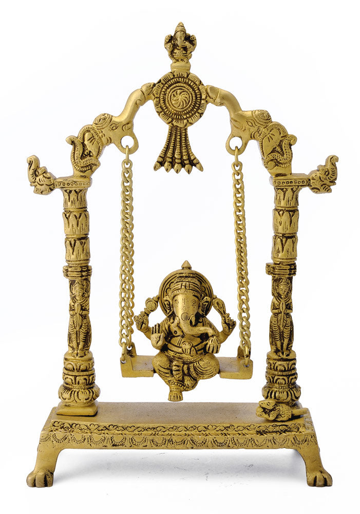 Lord Ganesh on Swing 12.25"