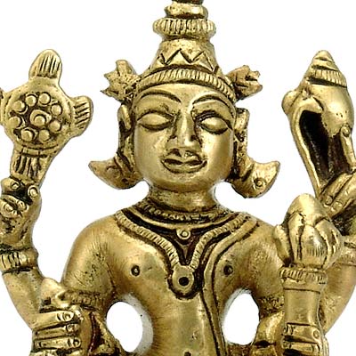 Brass Statuette "Protector God Vishnu"