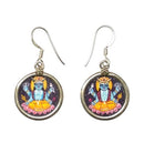 Lord Shri Hari Vishnu Painted Earrings